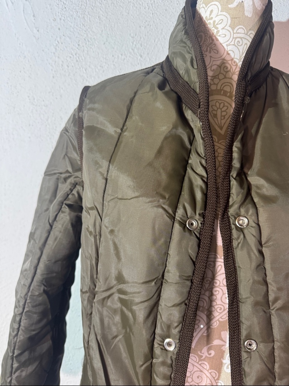 Women’s Long Puffer Coat in Camel size medium ja1 - Picture 6 of 6